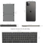 Portable Bluetooth Foldable Keyboard with Numeric Keypad, Rechargeable Travel Keyboard for Laptop, Tablet, iPad, Phones (Gray)
