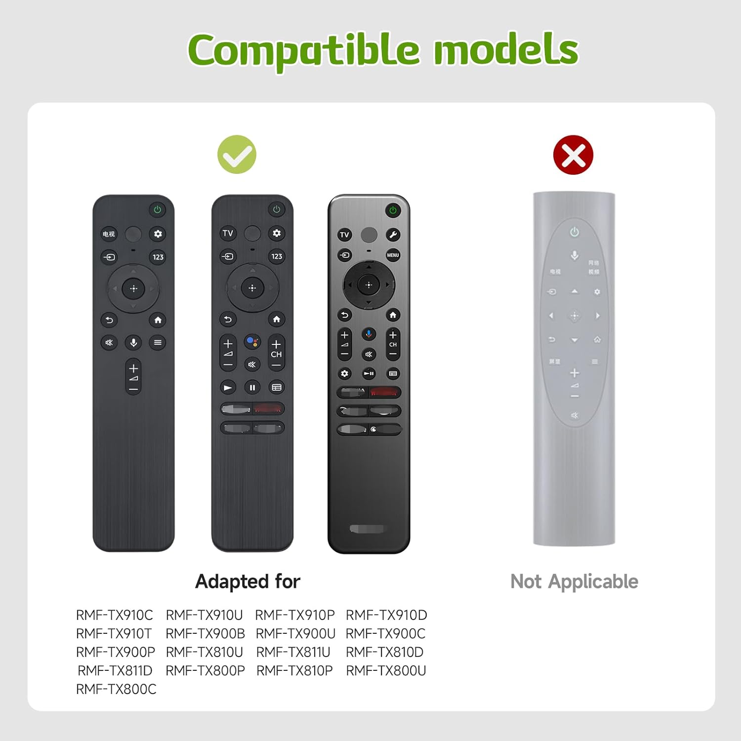 Silicone Sony TV Remote Case Compatible with 2022-2024 Sony BRAVIA XR TV RMF-TX800P/RMF-TX920U/RMF-TX900U/RMF-TX802U for Sony TV Remote Case,Anti-Lost with Remote Lanyard