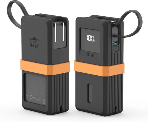 Silicone Case for Anker Nano 3-in-1 Portable Power Bank (10,000mAh 30W) A1637 Protective Cover with Precise Cutouts, Shockproof Scratch-Resistant Dust-Proof for Daily Use & Travel & Flight