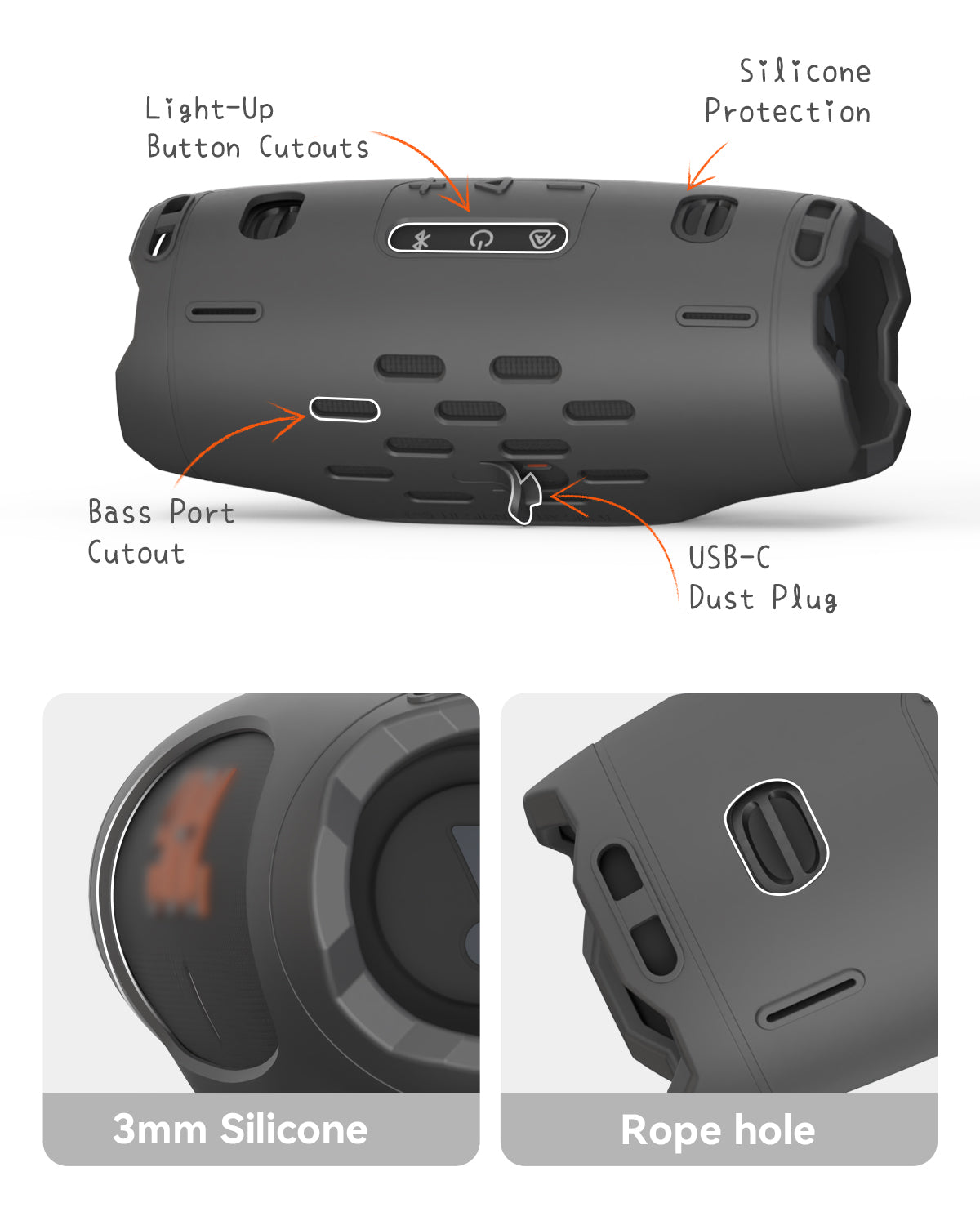 SikaiCase Silicone Case for JBL Charge 6 Portable Speaker