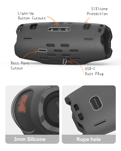 SikaiCase Silicone Case for JBL Charge 6 Portable Speaker