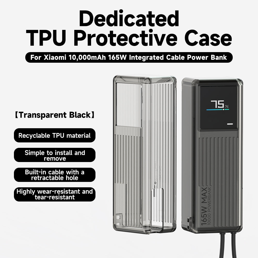 SikaiCase TPU Protective Case for Xiaomi 165W 10000mAh Power Bank (Integrated Cable)