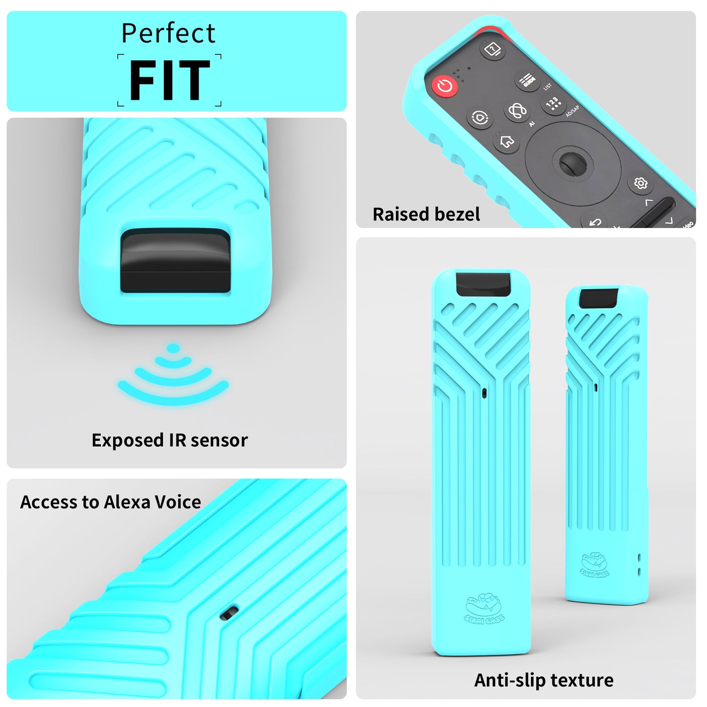 SIKAI CASE Silicone Case for LG MR25GA(2025) Protective Case Compatible with 2025 LG OLED Smart TV C5/B5/G5/M5 Series Magic Remote Anit-Lost MR25GA Cover with Lanyard