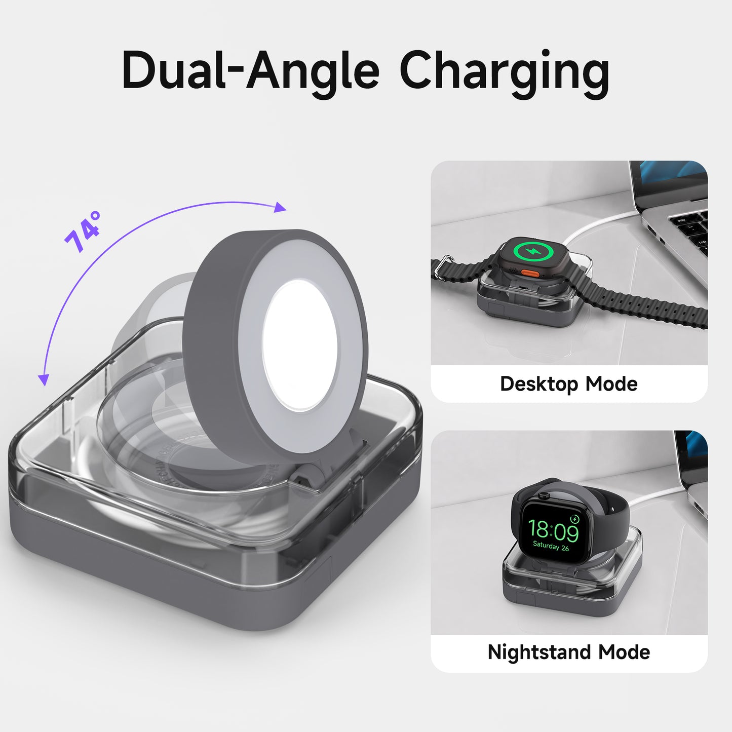 SikaiCase Travel Charging Dock Cable Organizer for Apple Watch