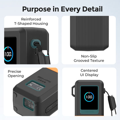 Anker Laptop Power Bank (25K, 165W) A1695 case with integrated cable dust protection