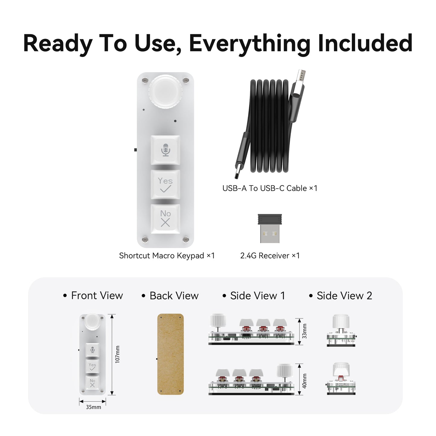 PicoKey Vibe Coding Voice Macro Keypad with Built-In Mic & Knob