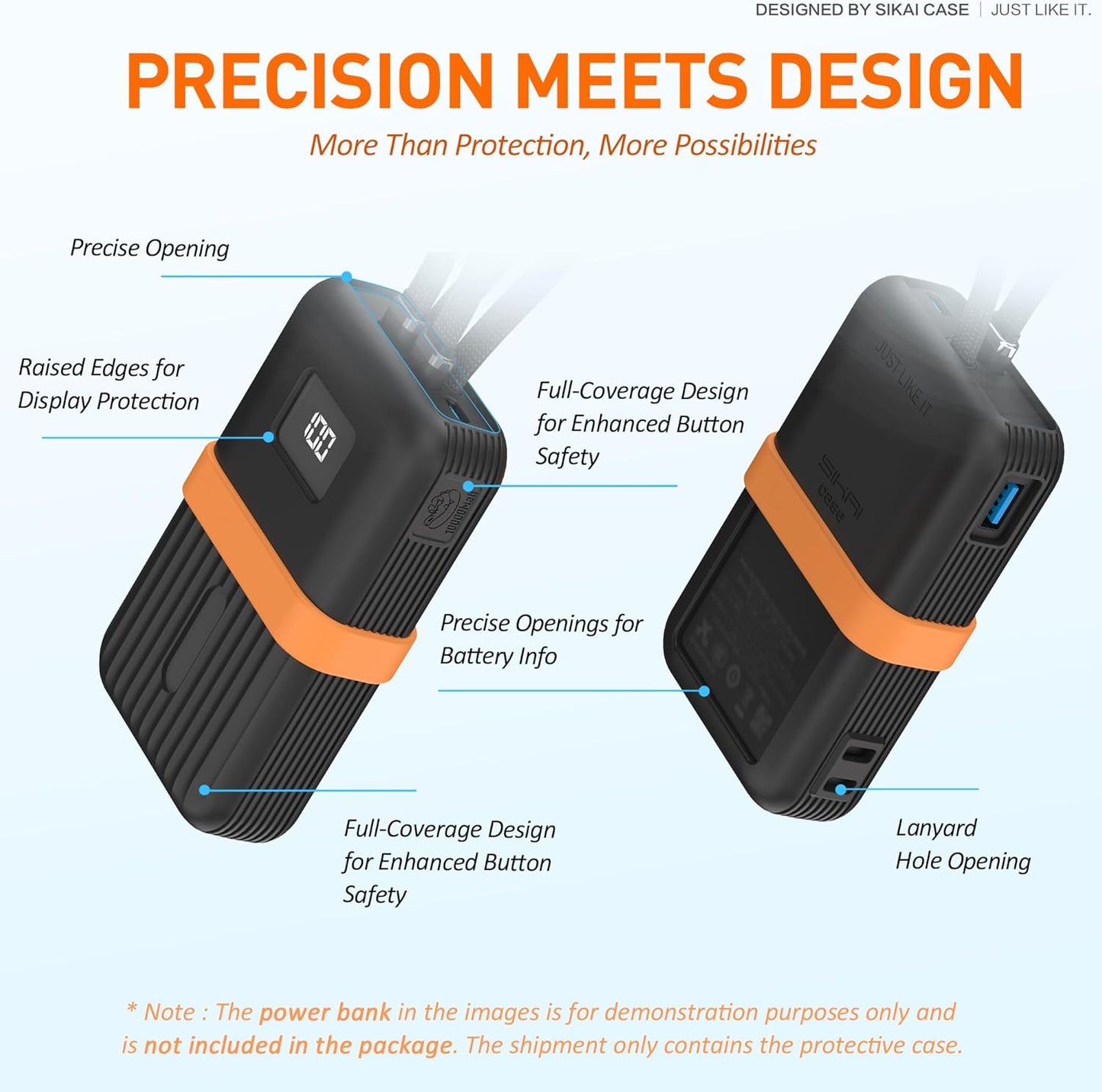 Silicone Case for Anker Zolo Power Bank (10,000mAh 30W) A1680/A1688 Protective Cover with Lanyard Slot, Drop-Proof Dust-Proof Precise Cutouts for Daily Use & Travel