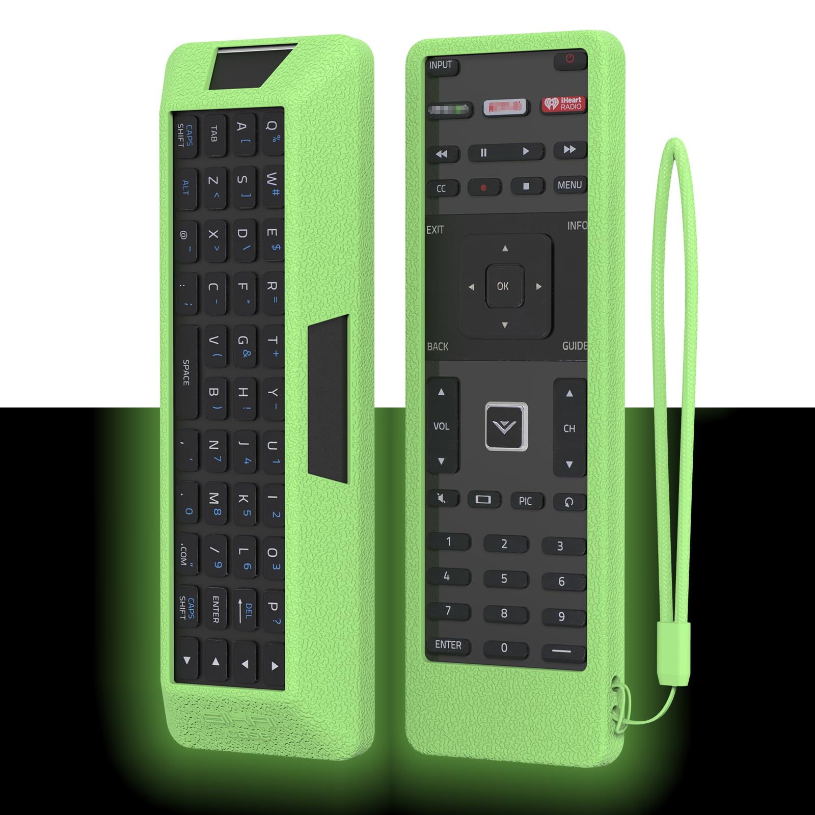 SIKAI Remote Case for Vizio XRT500 Smart TV Remote [Eco-Friendly] Case for VIZIO Smart LCD LED TV Remote Control [Shock Proof] Silicone Cover for Vizio XRT500 Remote with Lanyard (Luminous Green)