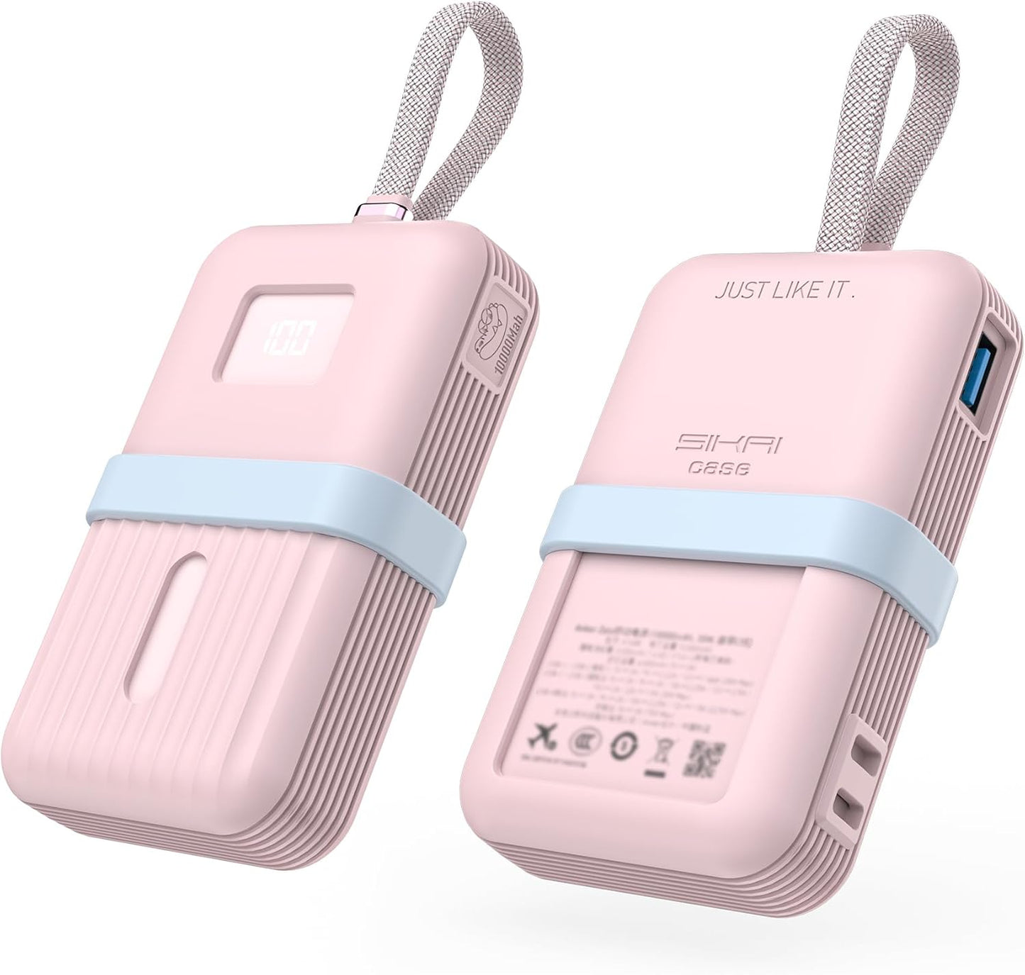 Silicone Case for Anker Zolo Power Bank (10,000mAh 30W) A1680/A1688 Protective Cover with Lanyard Slot, Drop-Proof Dust-Proof Precise Cutouts for Daily Use & Travel