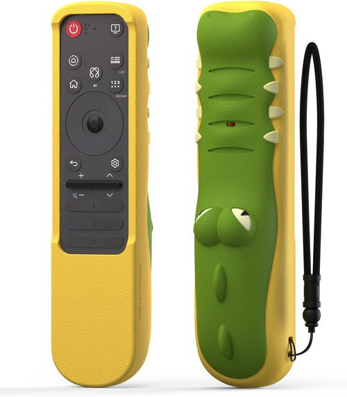 SIKAI CASE Crocodile Shape Silicone Case for LG MR25GA(2025) Protective Case Compatible with 2025 LG OLED Smart TV C5/B5/G5/M5 Series Magic Remote Anit-Lost MR25GA Cover with Lanyard