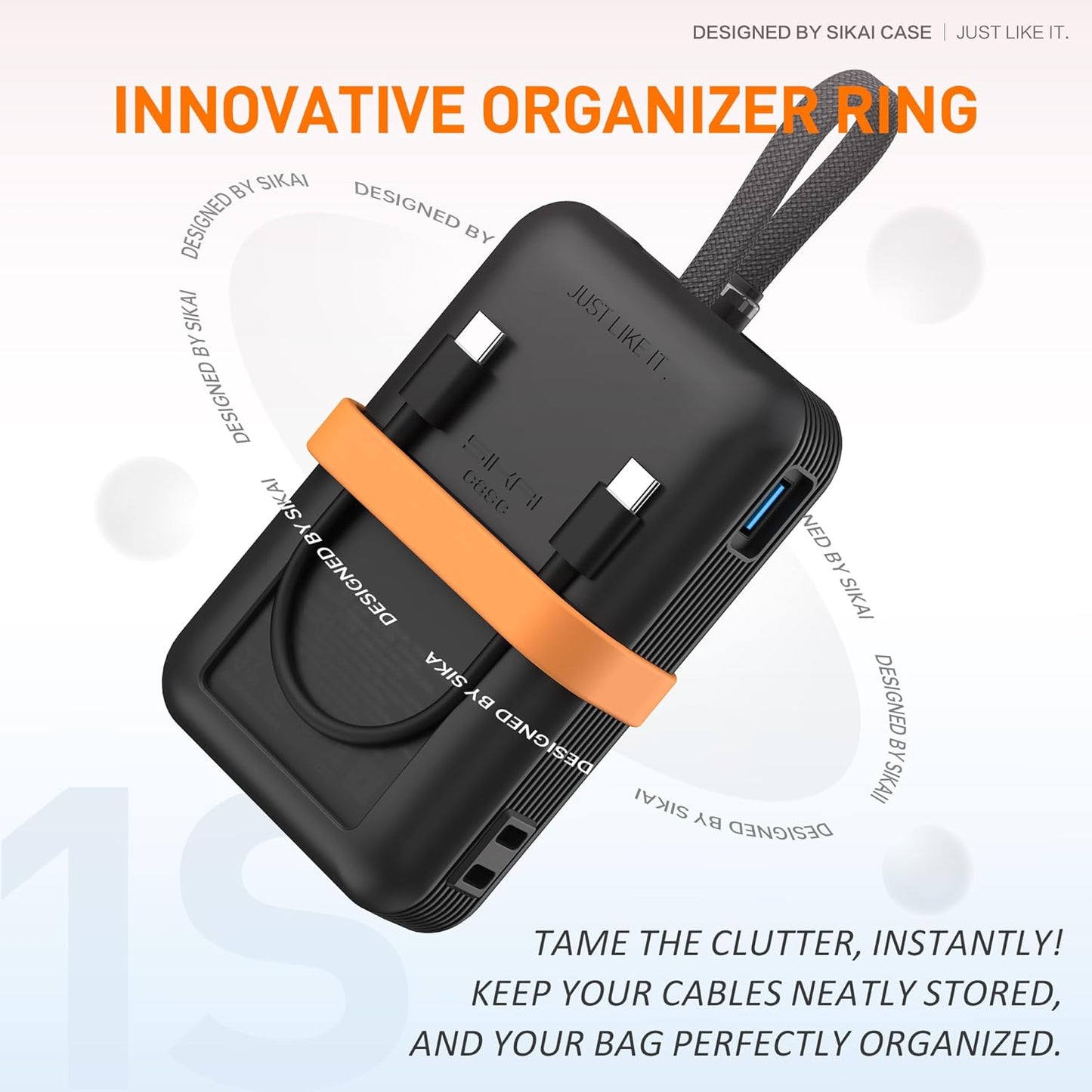 Silicone Case for Anker Zolo Power Bank (10,000mAh 30W) A1680/A1688 Protective Cover with Lanyard Slot, Drop-Proof Dust-Proof Precise Cutouts for Daily Use & Travel