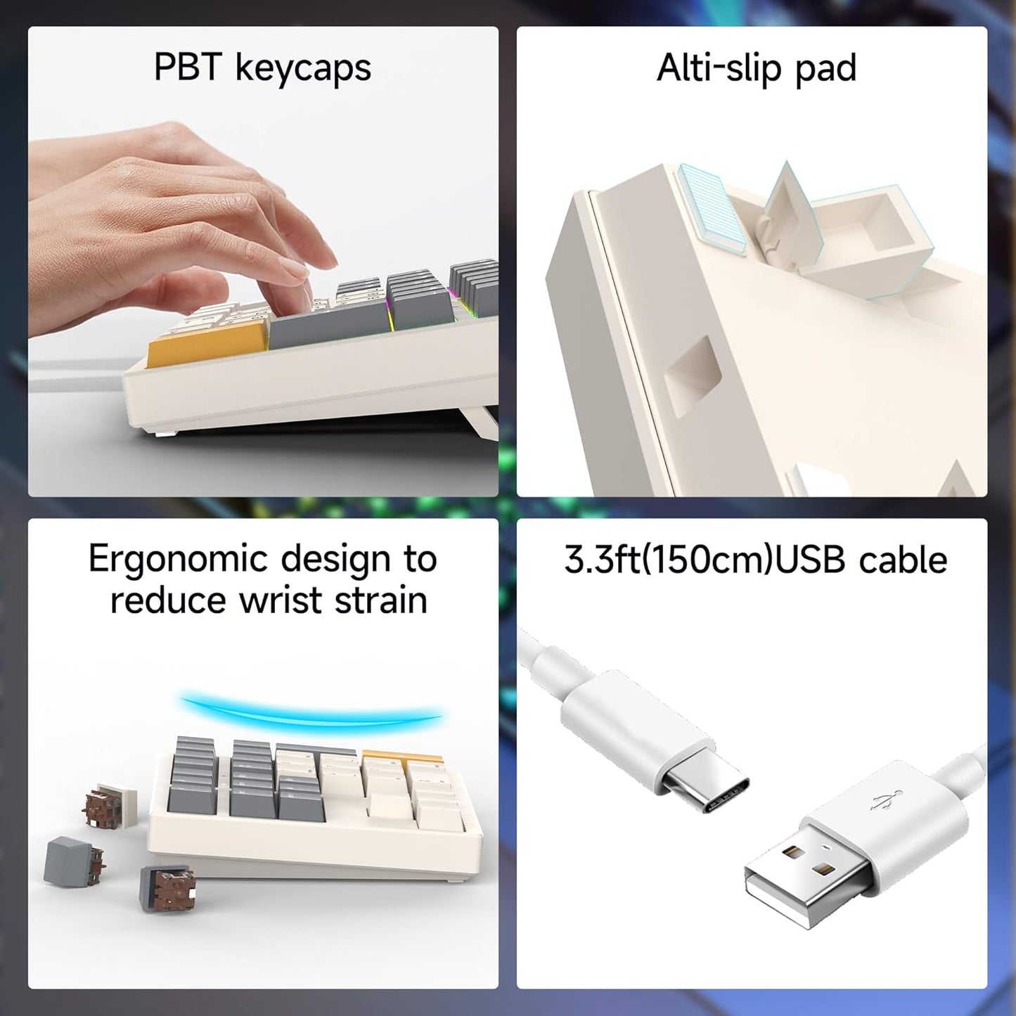 SIKAI CASE 34 Key Mechanical Numpad, Wired Hot Swappable Programmable Number Pad Keyboard USB C 34 Key Numpad for Laptop Edit/PS/Gaming/Data Entry, VIA Support Number Pad for Win, MacBook, PC(RGB)