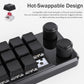 One-Handed Macro Mechanical Keyboard - 12 Keys, Fully Programmable, RGB Hotswap for Gaming, OSU, PS, Editing (2.4G, 3-Layer, Black)
