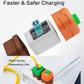 USB C Charger Adapters with Carrot Silicone Case, PD33W Foldable USB C Charger Fast Charging for iPhone 16/15 Series, iPad, Galaxy, Scratch Resistant with Precise Cut-Out