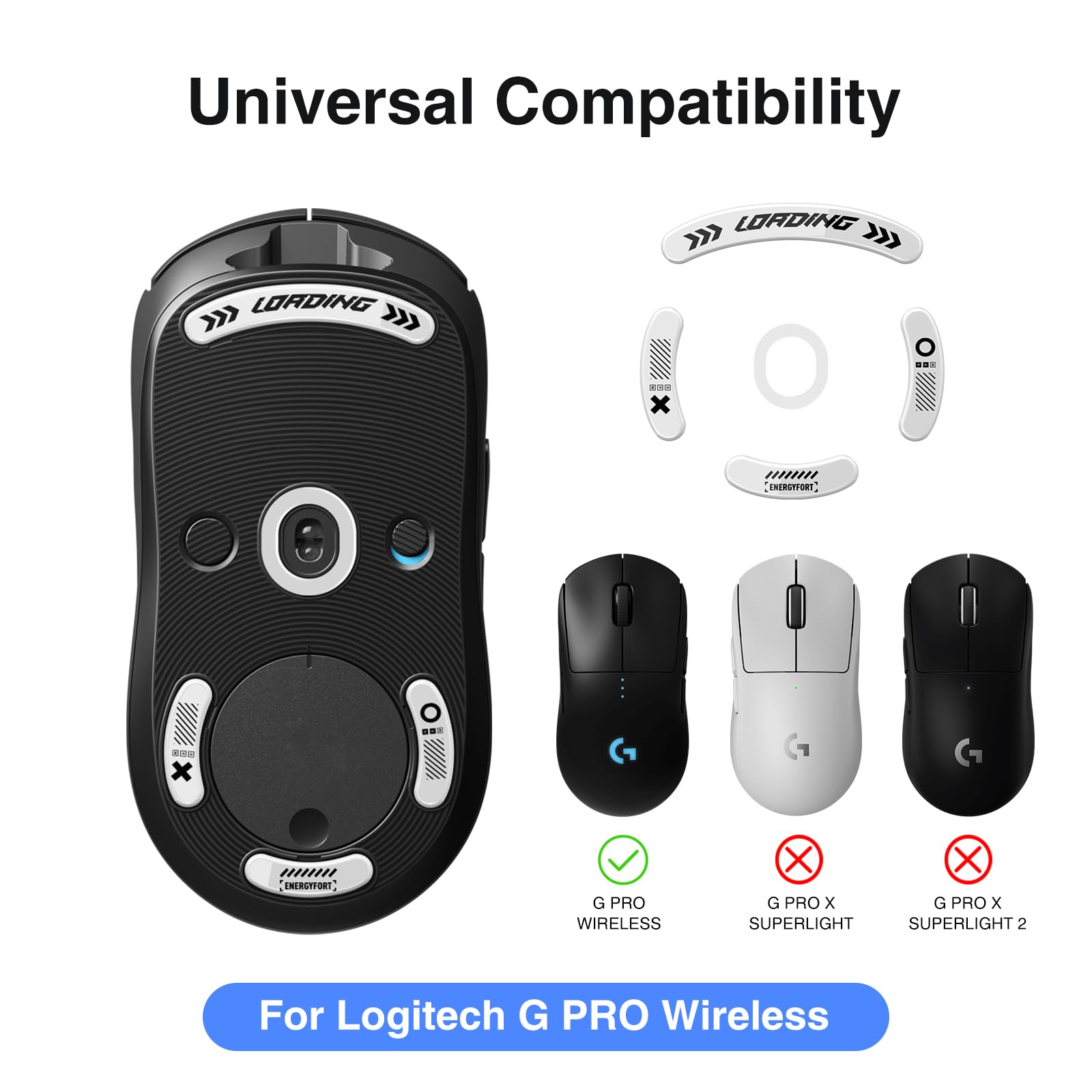 Logitech Pro X Set Di 2 Piedini Per Pattini Per Ouse Logitech G PRO X Logitech Pro X Set Di 2 Piedini Per Pattini Per Ouse Logitech G PRO X