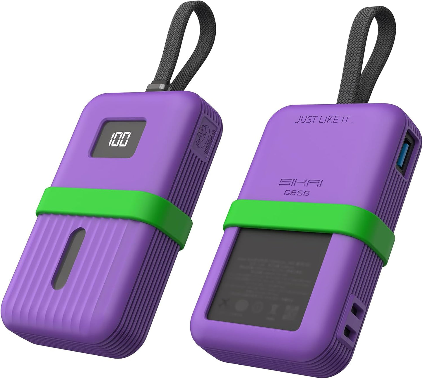 Silicone Case for Anker Zolo Power Bank (10,000mAh 30W) A1680/A1688 Protective Cover with Lanyard Slot, Drop-Proof Dust-Proof Precise Cutouts for Daily Use & Travel