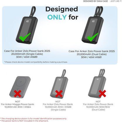 SikaiCase Silicone Case for Anker Zolo Power Bank (20K 45W/30W) A1681/A1681C/A1689