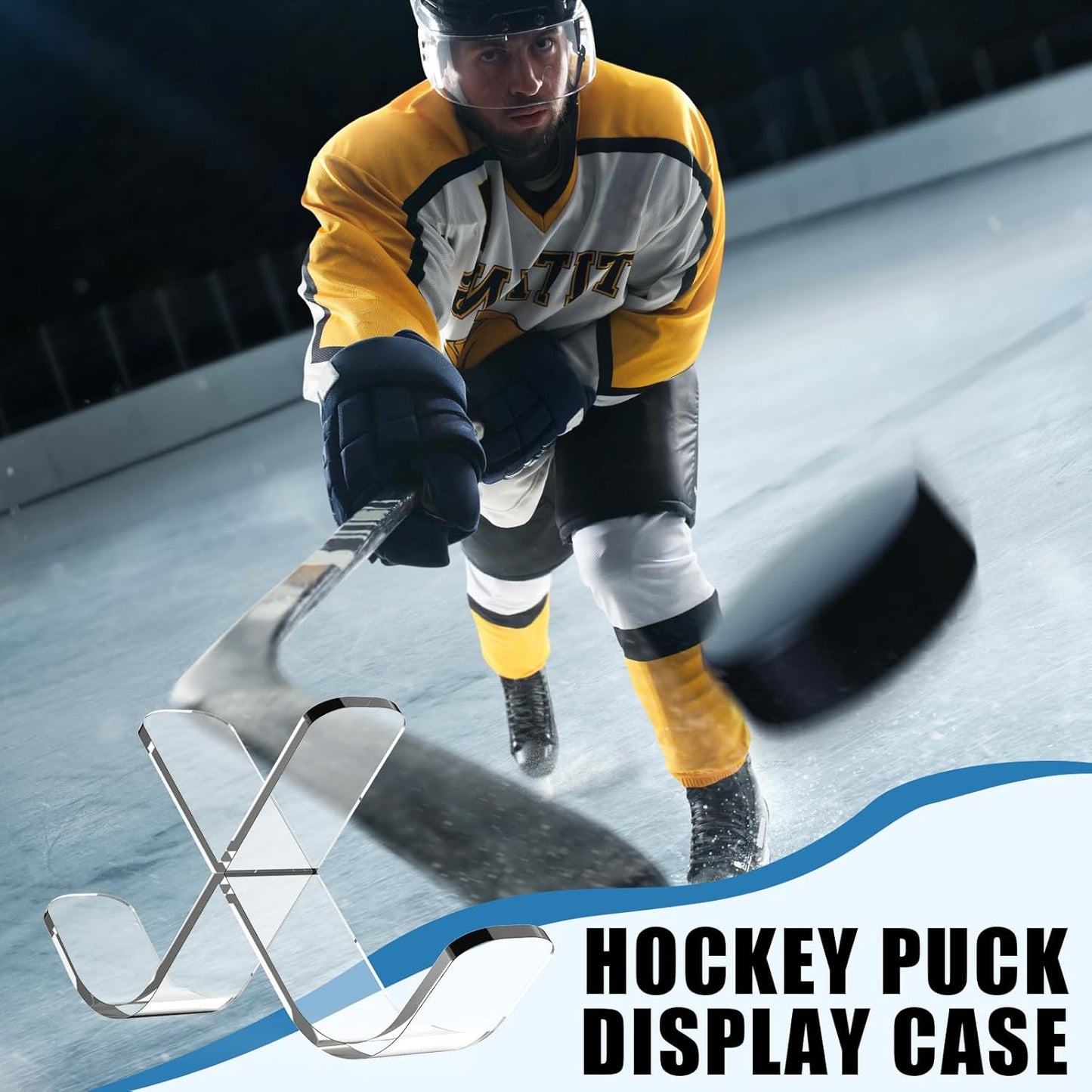 Acrylic Triple Hockey Puck Display Hockey Puck and Collectibles Display Case for Displaying Your Autograph Hockey Puck, Premium Acrylic Clear Box Puck Holder, Collectible Figure Stand
