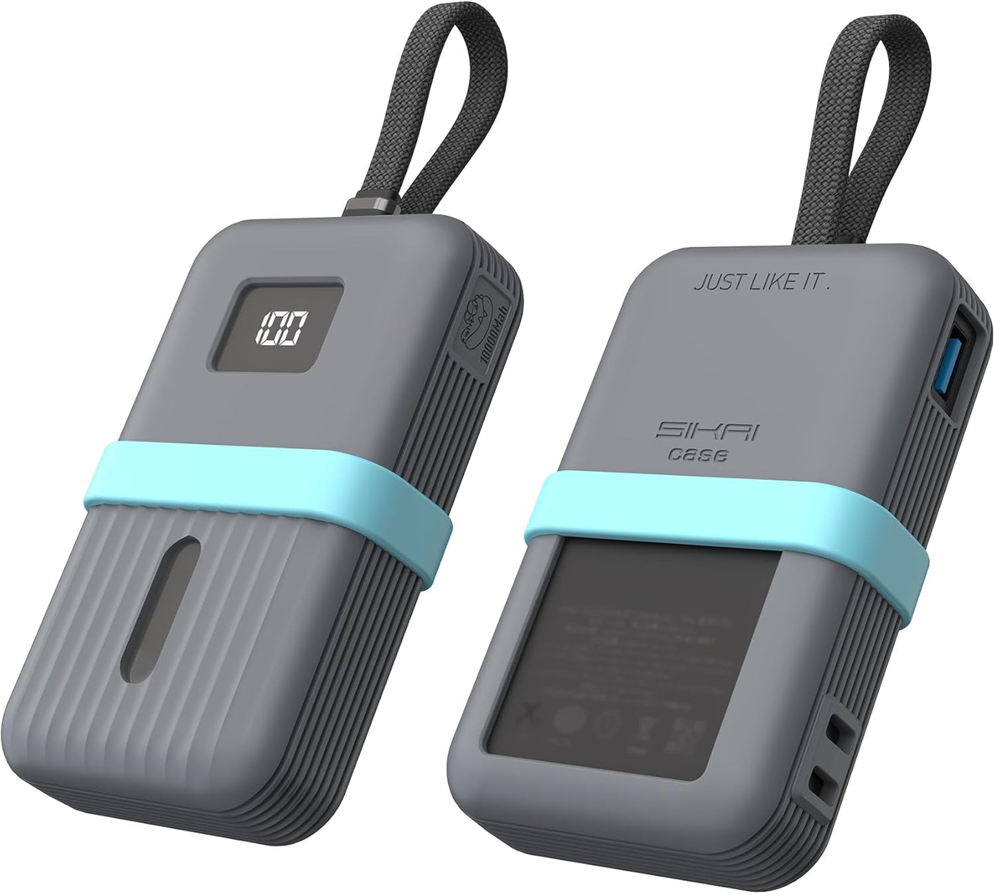 Silicone Case for Anker Zolo Power Bank (10,000mAh 30W) A1680/A1688 Protective Cover with Lanyard Slot, Drop-Proof Dust-Proof Precise Cutouts for Daily Use & Travel