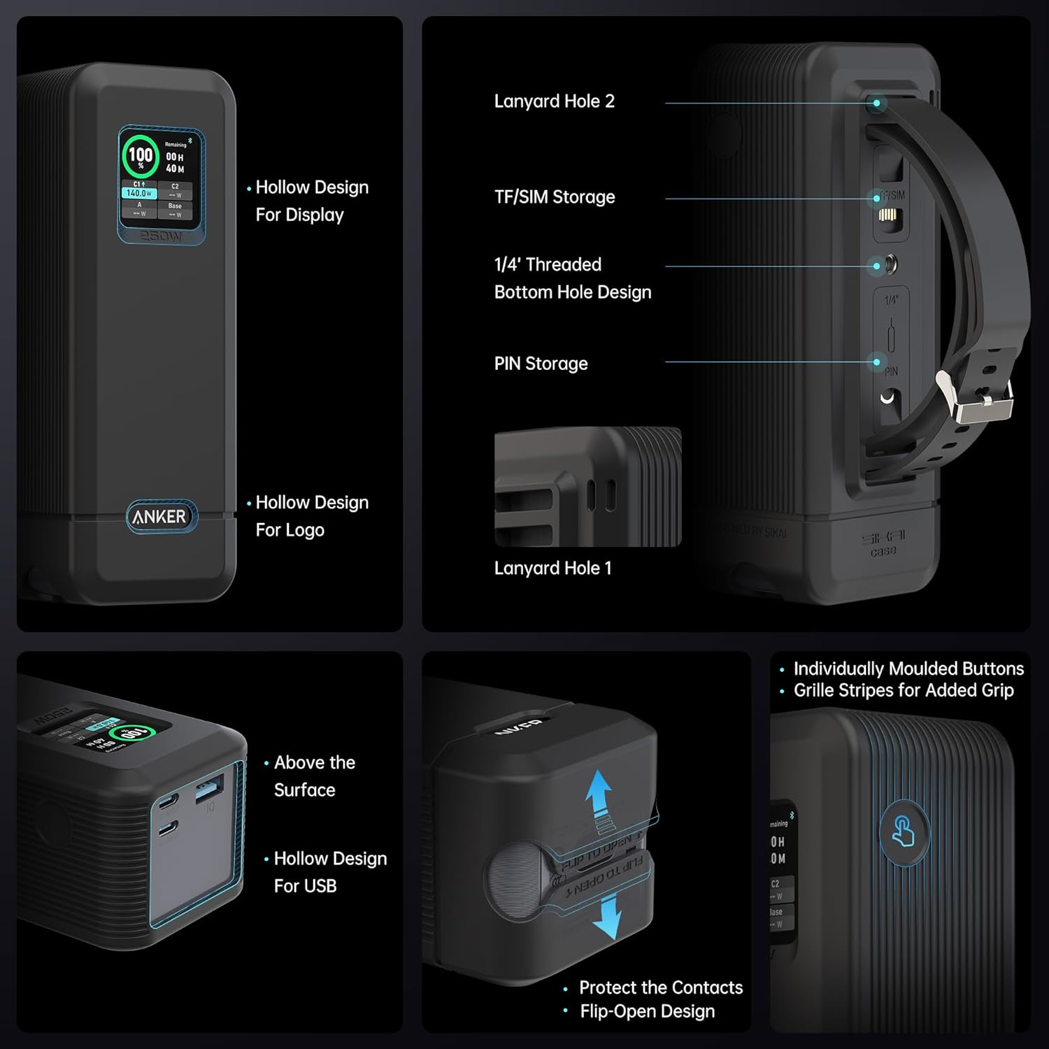 Silicone Case for Anker Prime Power Bank 27,650mAh 250W 1/4 Silicone Case for Anker Prime Power Bank 27,650mAh 250W 1/4