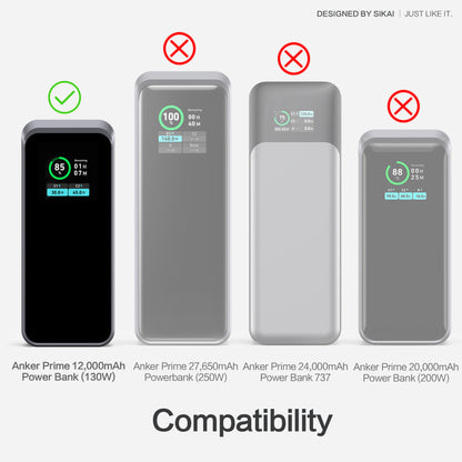 SikaiCase Silicone Case for Anker Prime 12,000mAh Power Bank (130W) A1335