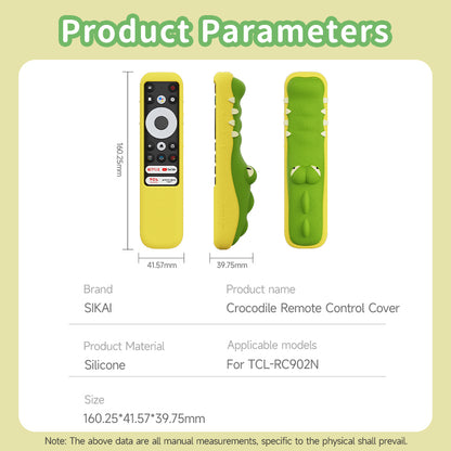 SikaiCase crocodile silicone remote cover for TCL RC902N FMR1 - product image 5