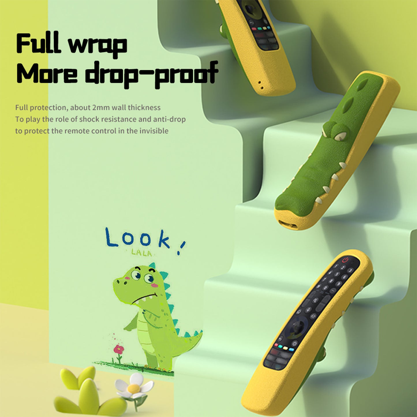 SikaiCase Crocodile Silicone Remote Cover for LG Magic Remote MR21 / MR22 / MR23 / MR24