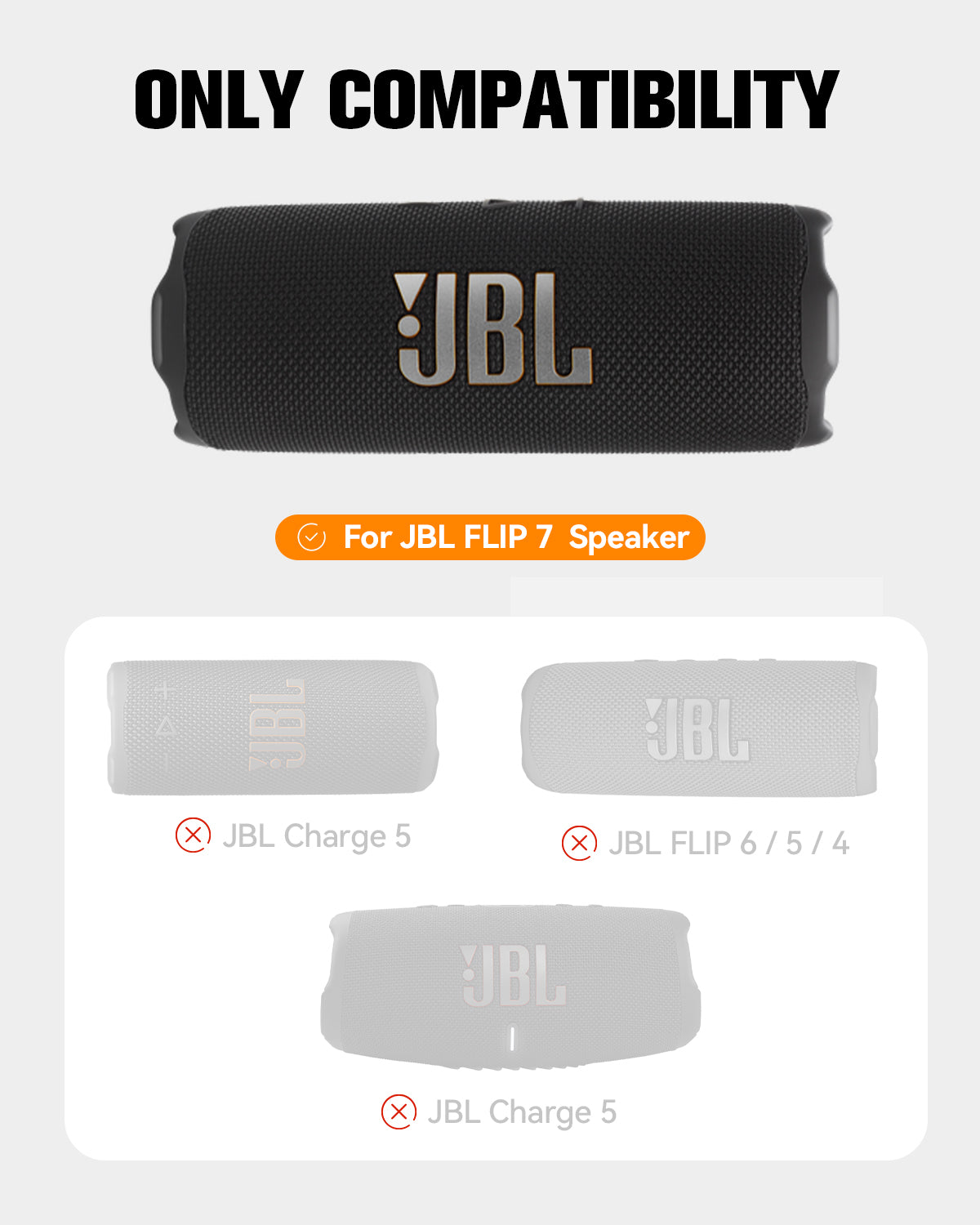 SikaiCase Silicone Case for JBL Flip 7 Portable Speaker