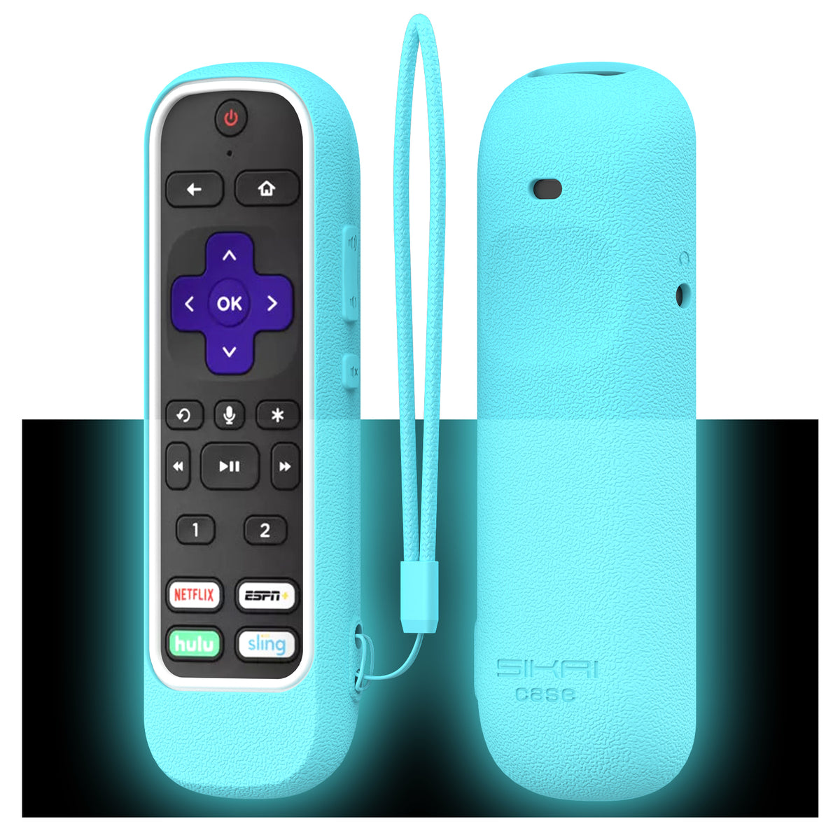 SikaiCase color-block silicone remote cover for Roku Voice Remote Pro RCS01R and Ultra 4800R 4670R - product image 9