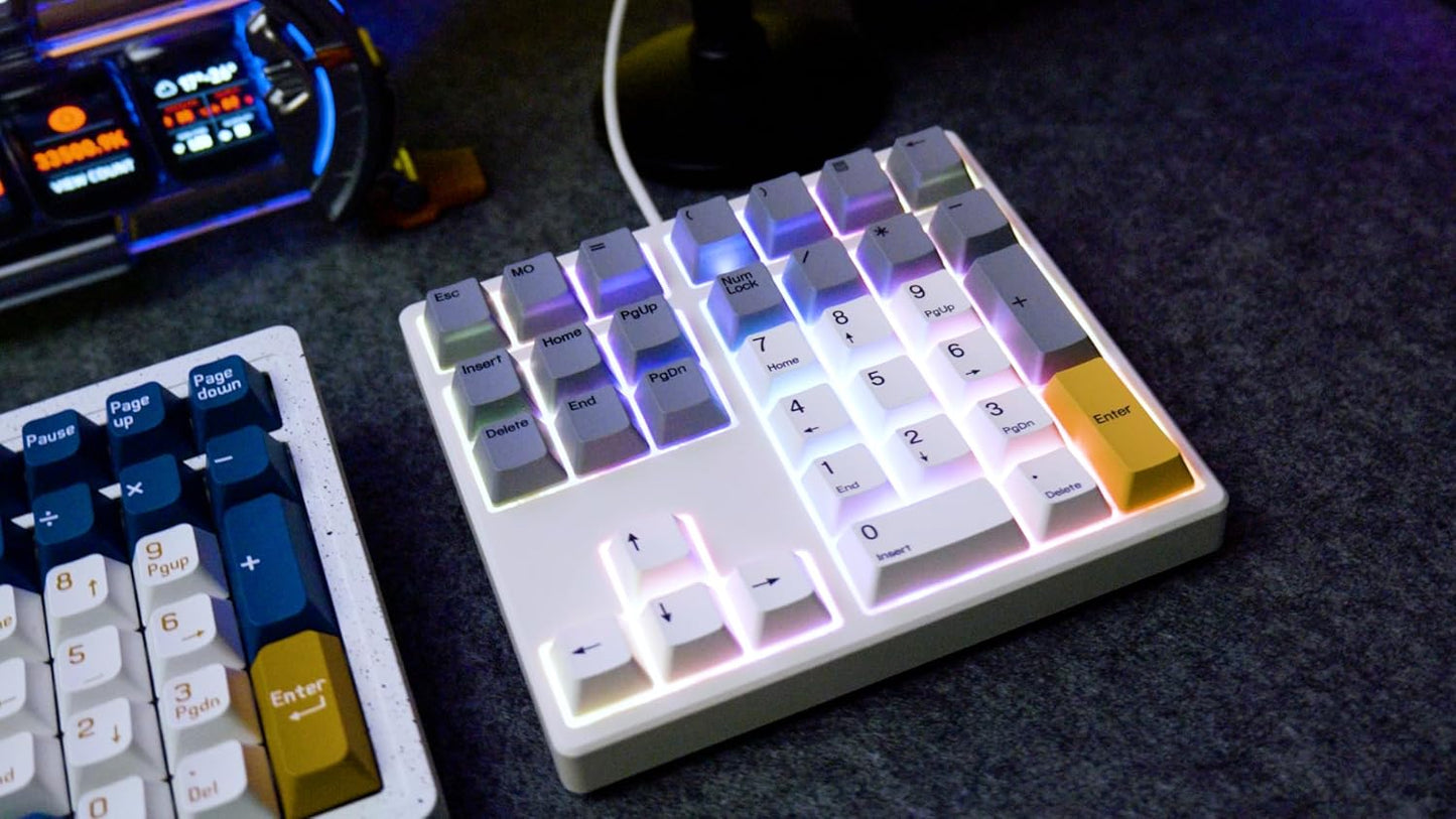 SIKAI CASE 34 Key Mechanical Numpad, Wired Hot Swappable Programmable Number Pad Keyboard USB C 34 Key Numpad for Laptop Edit/PS/Gaming/Data Entry, VIA Support Number Pad for Win, MacBook, PC(RGB)