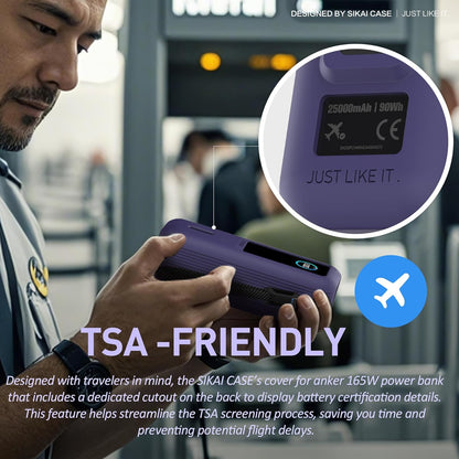 Travel friendly silicone case for Anker Laptop Power Bank (25K, 165W) A1695