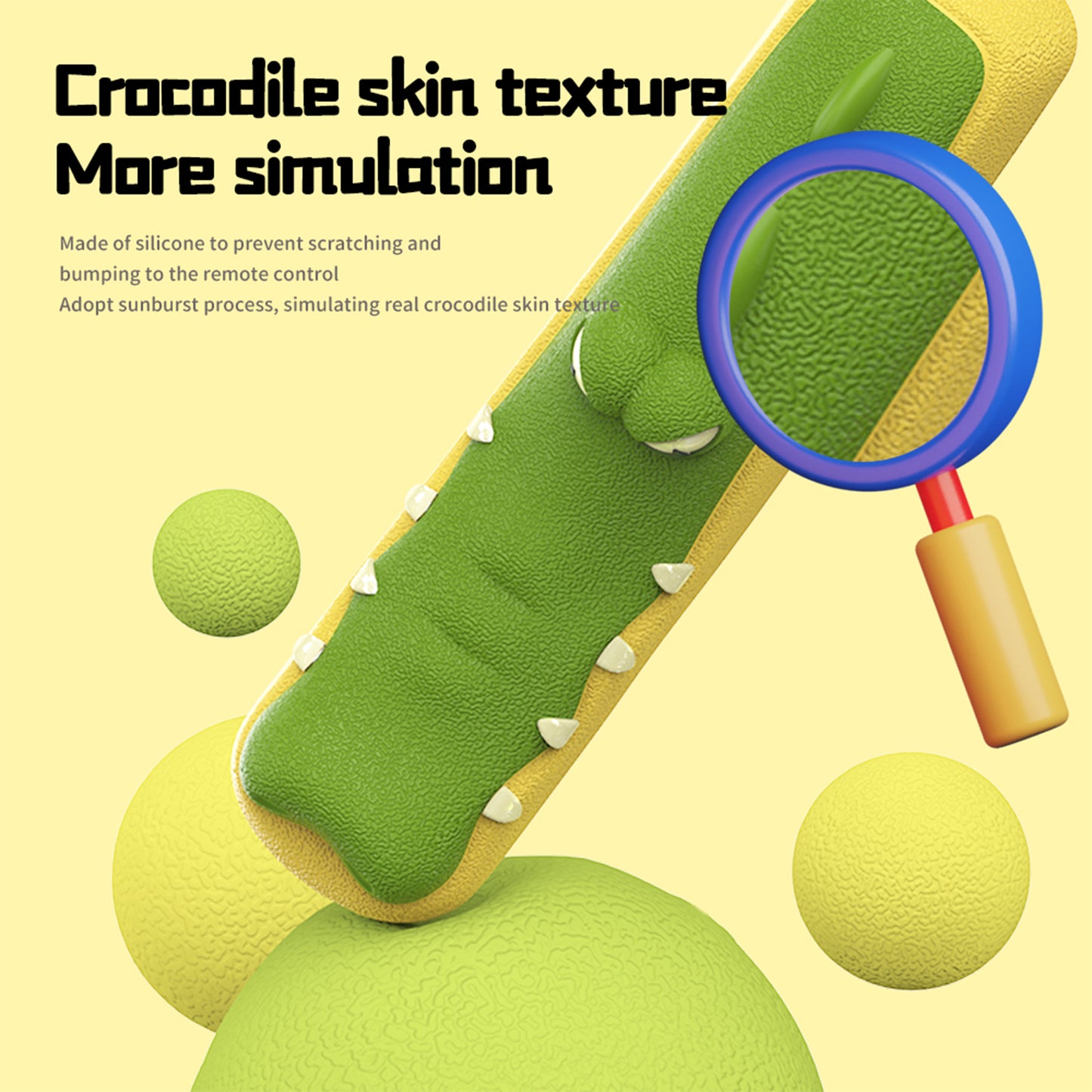 SikaiCase Crocodile Silicone Remote Cover for LG Magic Remote MR21 / MR22 / MR23 / MR24