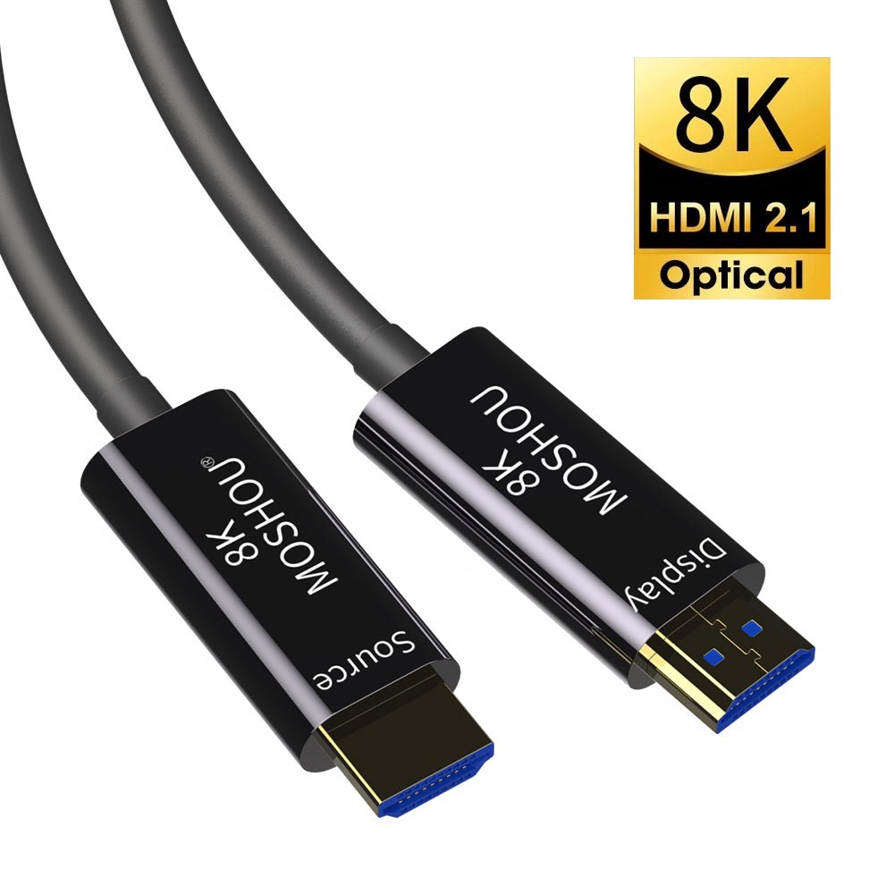 8K HDMI 2.1 Optical Fiber Cable - eARC HDR, 8K@60Hz, 4K@120Hz, TPU Cover for Xbox, PS5, Samsung QLED TV - SIKAI CASE