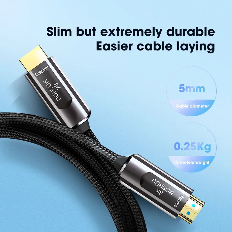 8K Optical Fiber HDMI 2.1 Cable - ARC HDR, 4K 120Hz, High - Definition Multimedia Cable for PS5, Samsung QLED TV, Amplifier - SIKAI CASE