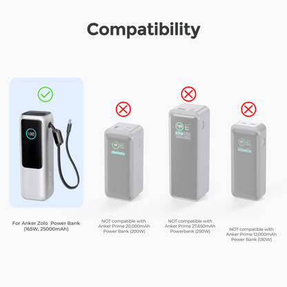 Compatibility guide for Anker Laptop Power Bank (25K, 165W) A1695 silicone case