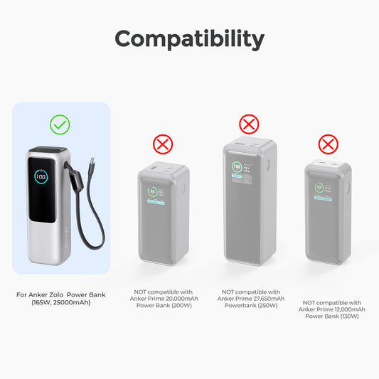 Compatibility guide for Anker Laptop Power Bank (25K, 165W) A1695 silicone case