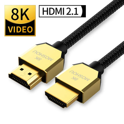 MOSHOU 8K 60Hz 4K 120Hz HDMI 2.1 Cables 48Gbps ARC HDR HiFi Video Cord for PS5 NS Projector High Definition Multimedia Interface SIKAI CASE