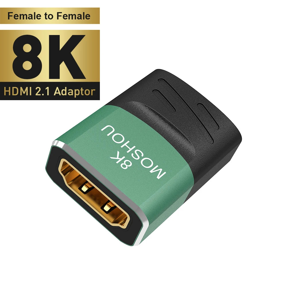 MOSHOU 8K HDMI 2.1 Cable Adapter Male to Female Cable Converter for HDTV PS5 Laptop 90 270 Degree Right Angle 4K HDMI Extender SIKAI CASE