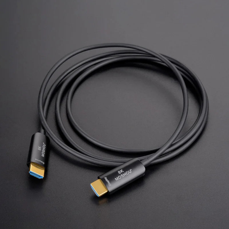 MOSHOU 8K Optical Fiber HDMI 2.1 Cable 8K 60Hz 4K 120Hz 48Gbps Ultra High Speed Dynamic HDR HDCP 2.2 & 2.3 eARC for PS5 RTX4080 SIKAI CASE