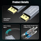 MOSHOU DisplayPort 2.1 Cord DP 2.1 Display Port 2.1 Cable 80Gbps 16K@60Hz 8K@60Hz FreeSync G-Sync HDR10 for Gaming Monitor SIKAI CASE