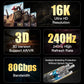 MOSHOU DisplayPort 2.1 Cord DP 2.1 Display Port 2.1 Cable 80Gbps 16K@60Hz 8K@60Hz FreeSync G-Sync HDR10 for Gaming Monitor SIKAI CASE