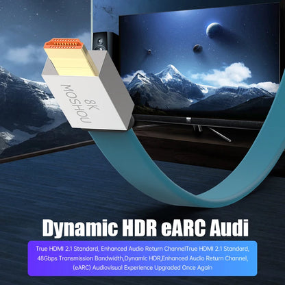 MOSHOU HDMI 2.1 Cable 48Gbps 8K@60Hz 4K@120Hz Ultra High Speed HDMI Cord HDCP 2.2 & 2.3 HDR 10 eARC for Dolby Vision Atmos SIKAI CASE