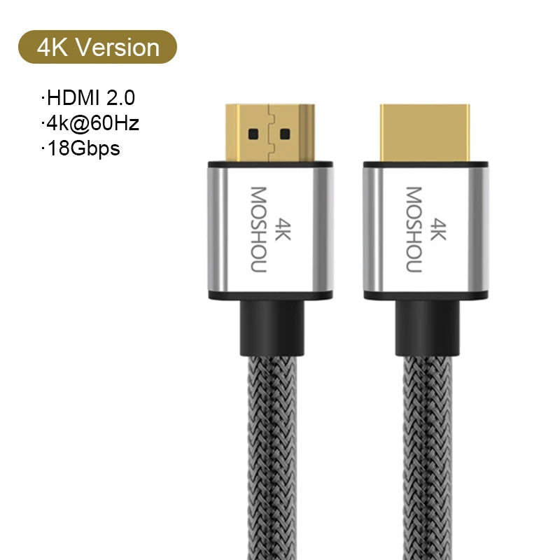 MOSHOU HDMI 2.1 Cable 8K 60Hz 4K 120Hz 48Gbps HDMI Splitter Cables eARC HDR10+ Video Cable HDMI2.1 Cable for TV box PS5 SIKAI CASE