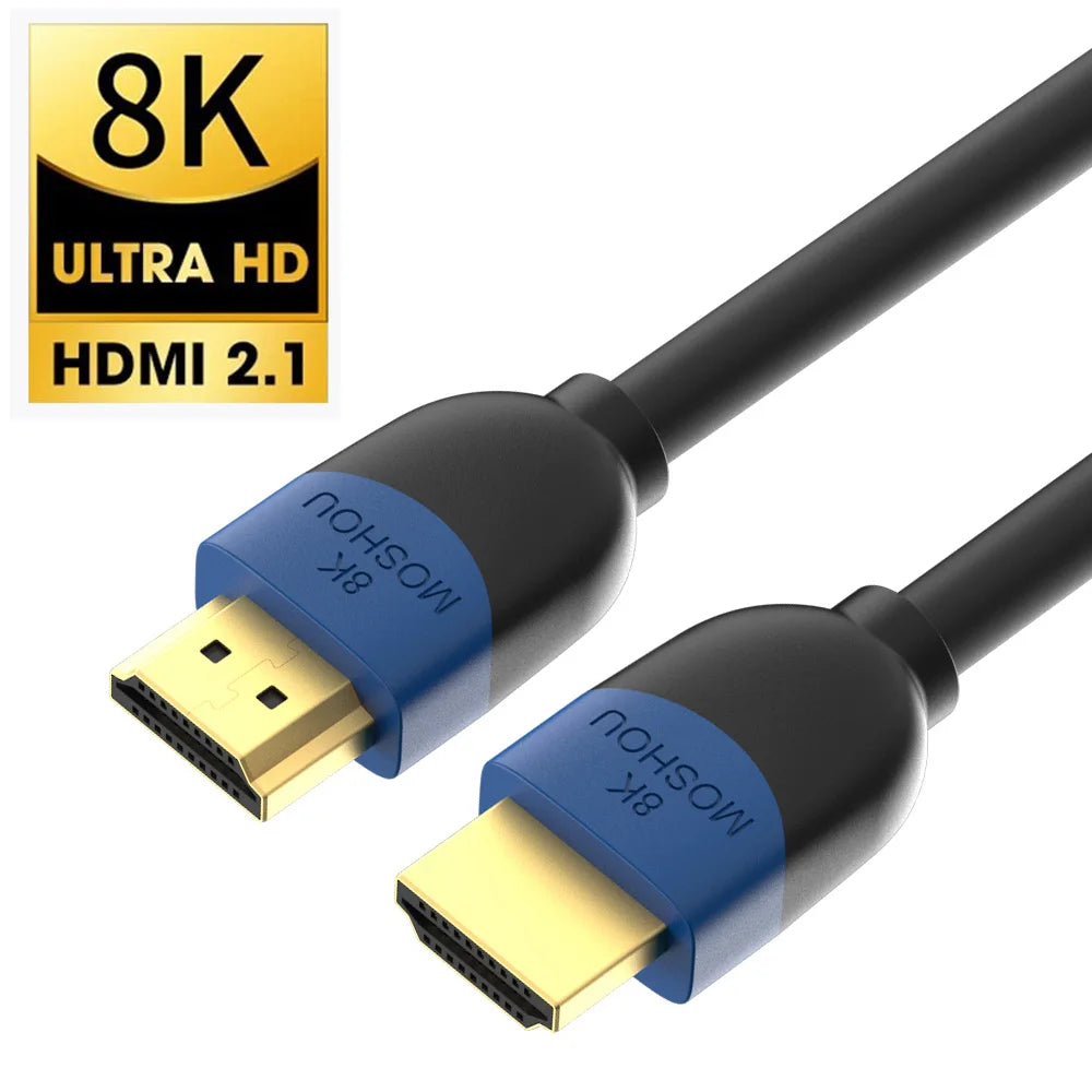 MOSHOU HDMI 2.1 Cable for PS5 RTX 3080 HDMI Cable 8K/60Hz 4K/120Hz 48Gbps HD Wire 8K for Xbox Series X RTX3070 Cabo SIKAI CASE