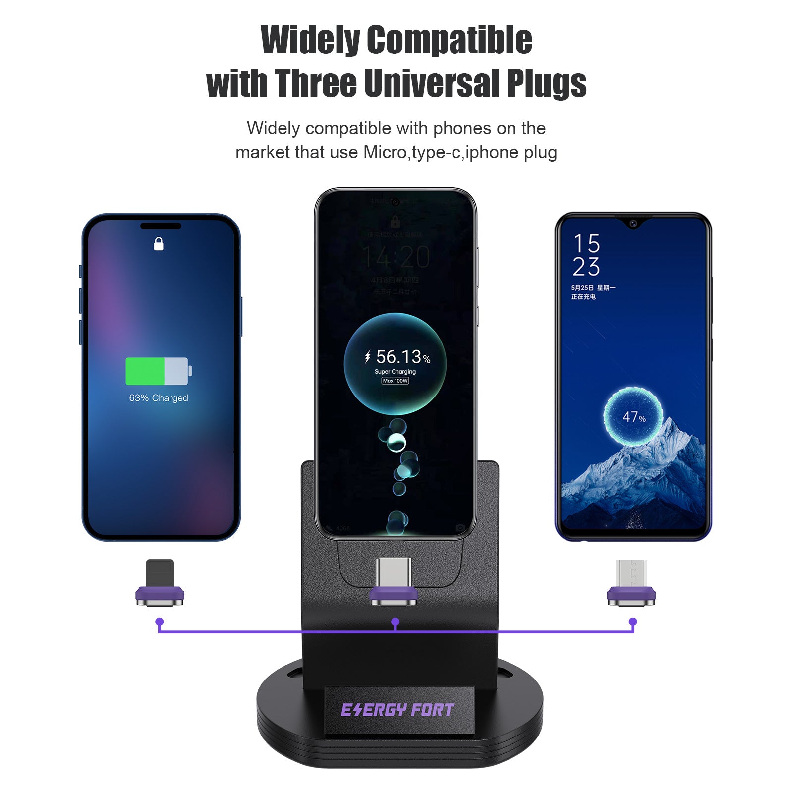 Magnetic Charger Dock Staiton for Samsung Galaxy S24 S23 Ultra S21 S20 Z Flip Huawei Pura 70 Xiaomi 14 Pro Ultra Stand Super Fast Charging Mobile Phone Wireless Holder SIKAI CASE