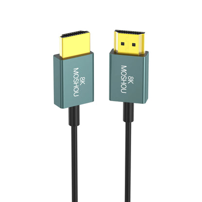 MOSHOU Slim & Flexible Soft 8K 4K HDMI to HDMI Cable 4K@120Hz 8K@60Hz 48Gbps Ultra Thin HDMI 2.1 Cable for Monitor HDTV Camera