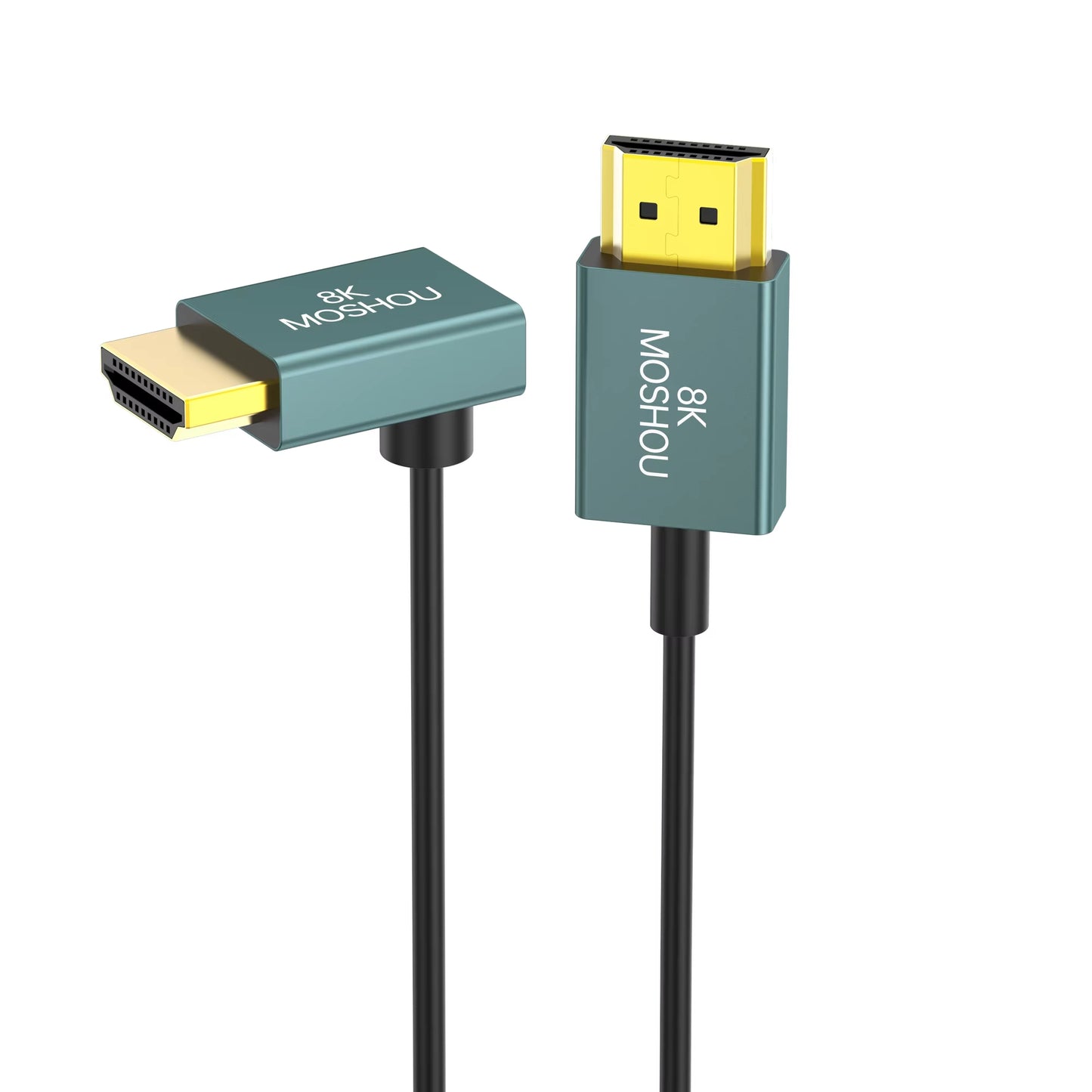 MOSHOU Slim & Flexible Soft 8K 4K HDMI to HDMI Cable 4K@120Hz 8K@60Hz 48Gbps Ultra Thin HDMI 2.1 Cable for Monitor HDTV Camera