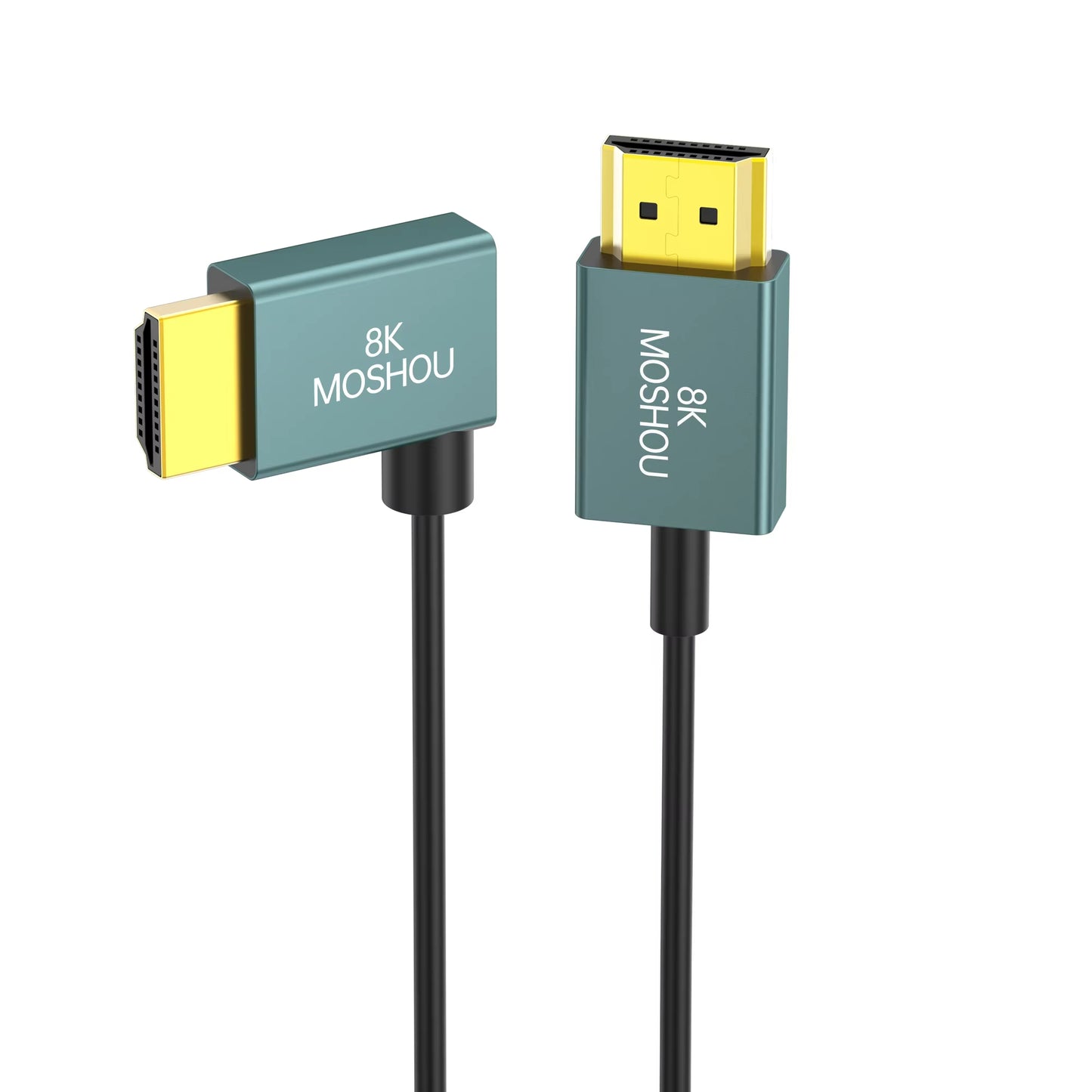 MOSHOU Slim & Flexible Soft 8K 4K HDMI to HDMI Cable 4K@120Hz 8K@60Hz 48Gbps Ultra Thin HDMI 2.1 Cable for Monitor HDTV Camera