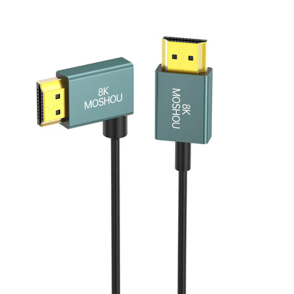 MOSHOU Slim & Flexible Soft 8K 4K HDMI to HDMI Cable 4K@120Hz 8K@60Hz 48Gbps Ultra Thin HDMI 2.1 Cable for Monitor HDTV Camera