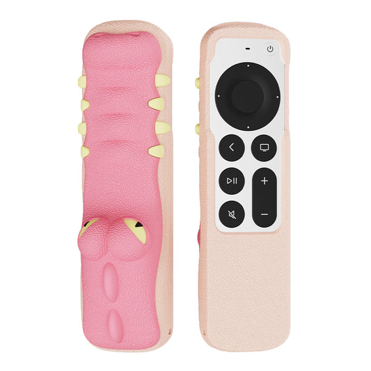 SIKAI PINK Crocodile Shape New Silicone Case Soft Non-slip Anti-drop for Apple TV 4K Siri Remote Protection Cover SIKAI CASE
